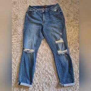 Judy Blue Distressed Boyfriend Fit Jeans Size 11/30